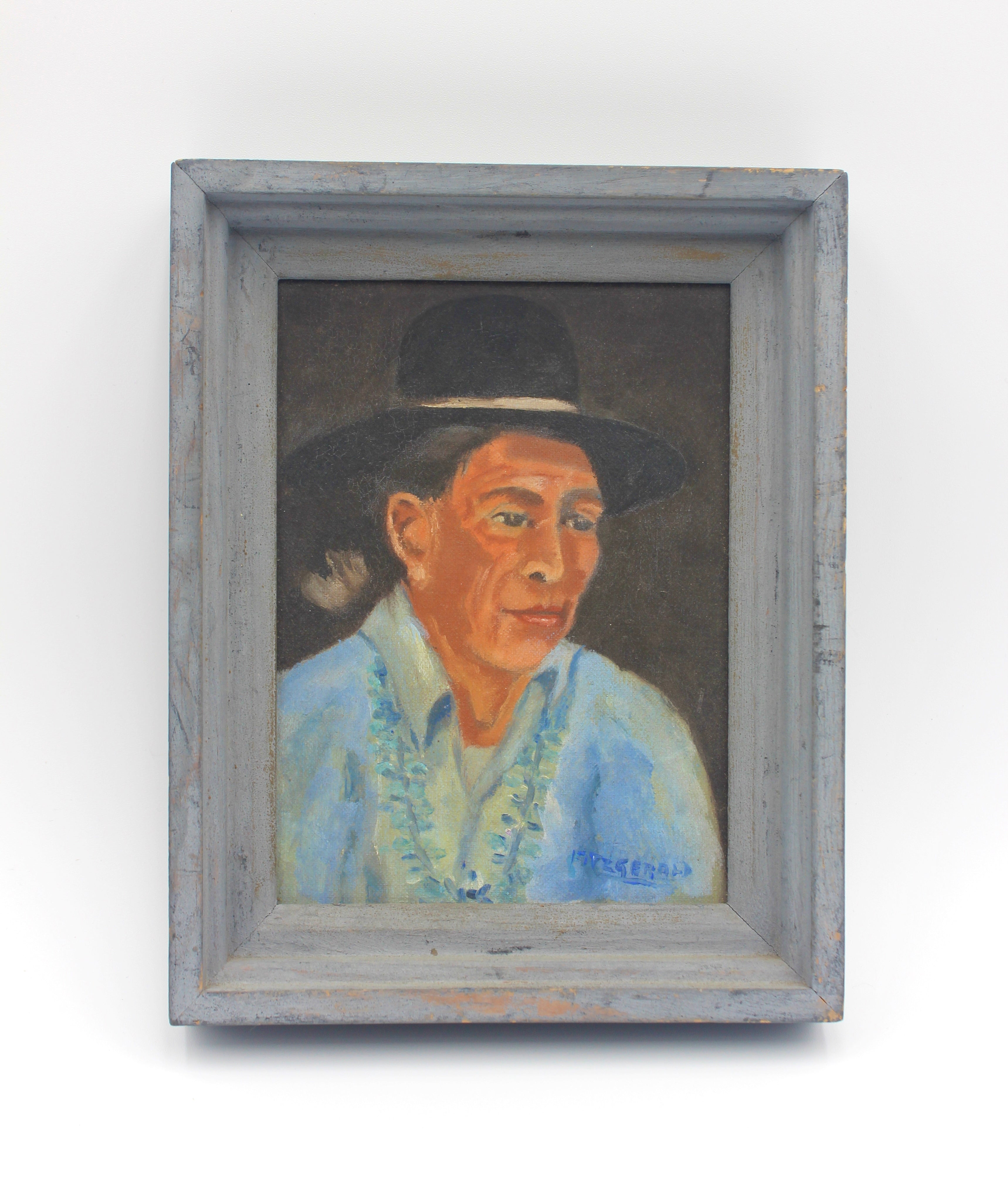 Framed Man Painting