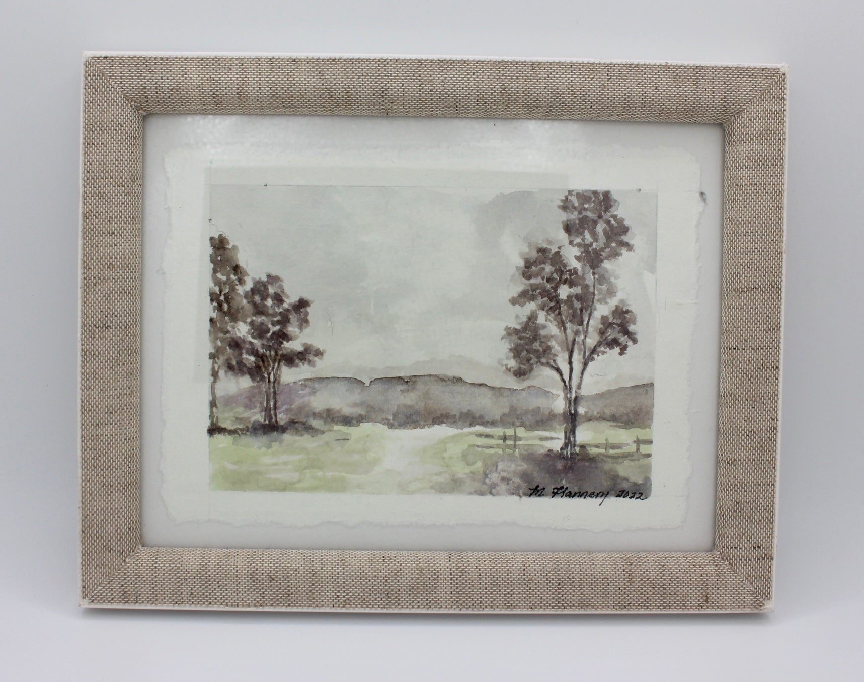 Mini Taupe Framed Painting
