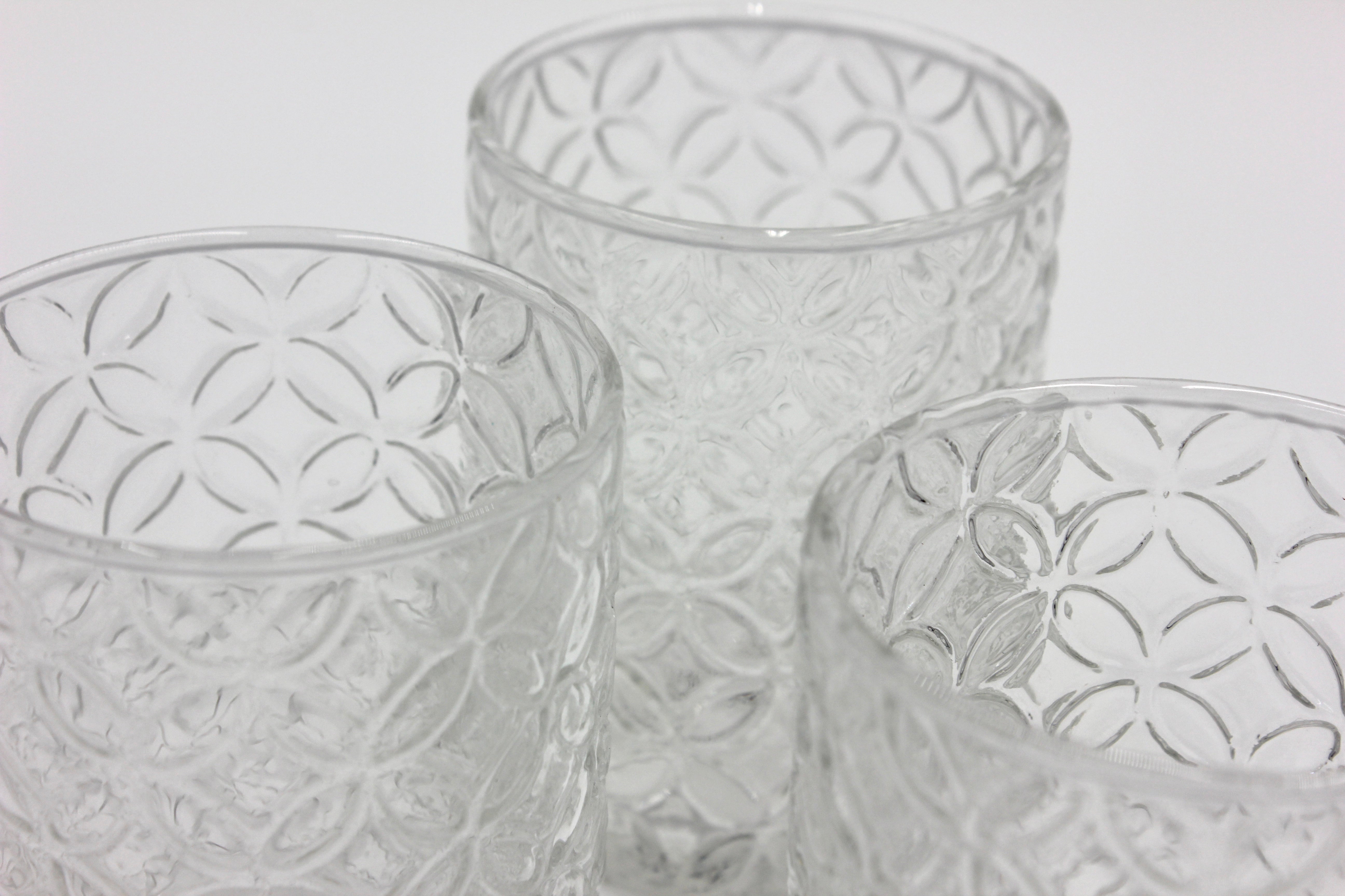 Clear Patterned Cups